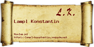 Lampl Konstantin névjegykártya